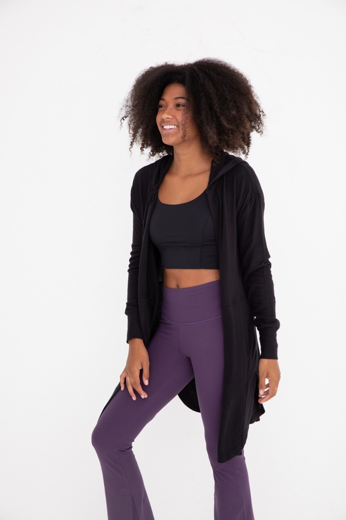 Open deals hooded cardigan