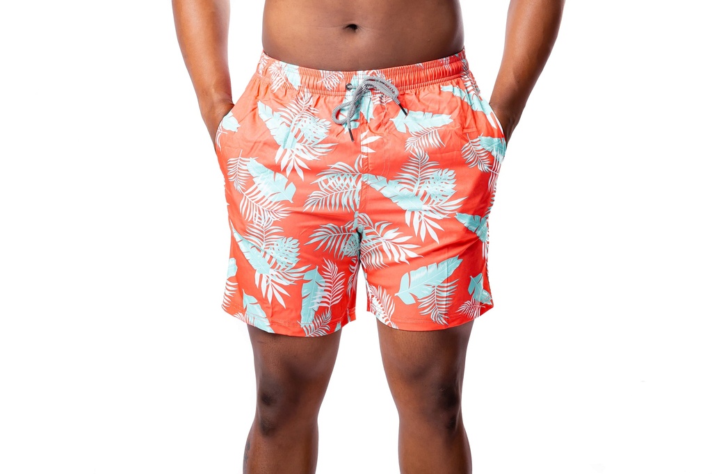 CORAL PALM SWIM TRUNKS