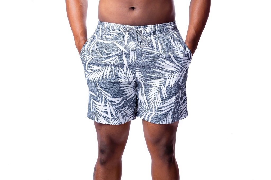 B&amp;W PALM SWIM TRUNKS