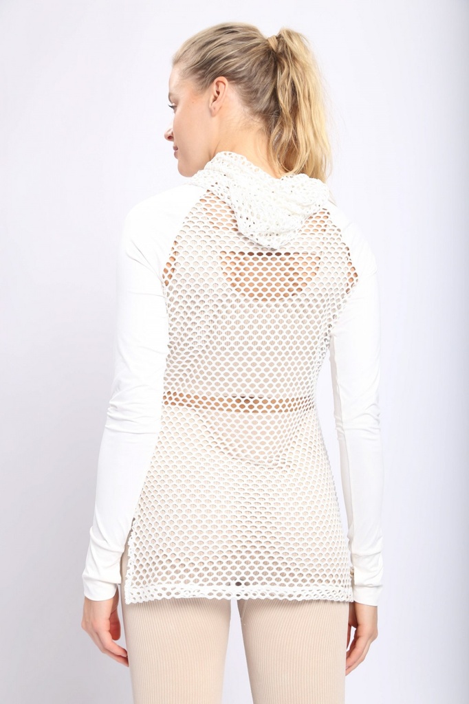 ACTIVE FISHNET HOODIE PULLOVER