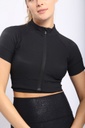 RIBBED ZIP-UP CROP JACKET