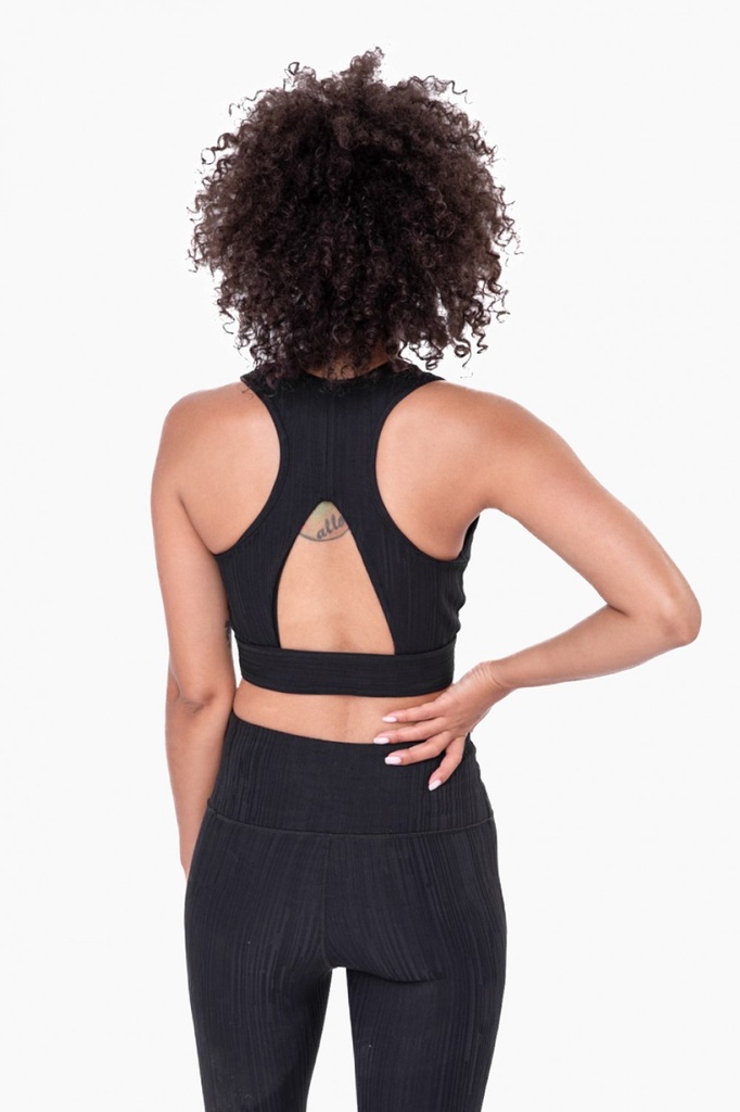 TEXTURED LINES WORKOUT BRA