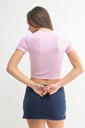 MICRO-RIBBED ATHLEISURE TEE