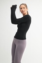 SLIM FIT SCOOP LONG SLEEVE TOP