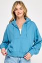 BASIC FLEECE HALF ZIPUP HOODIE