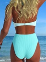 STRIPED TIE HIGH WAIST BIKINI