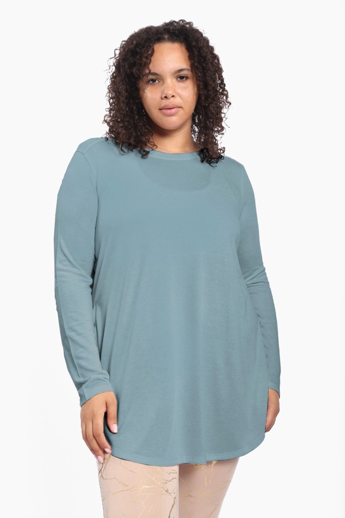 LONG SLEEVE TOP W/SIDE SLITS
