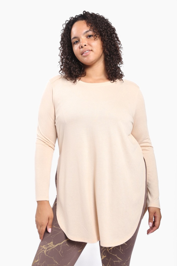 LONG SLEEVE TOP W/SIDE SLITS