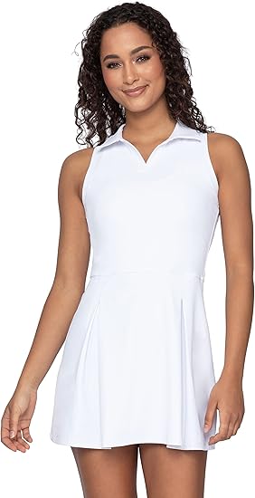 COLLAR PLEATED TENNIS DRESS