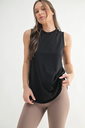 NOTCHED SLEEVELESS FLOWY TANK