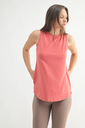 NOTCHED SLEEVELESS FLOWY TANK