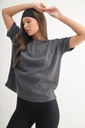 COTTON BLEND WAFFLE TOP