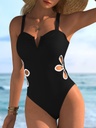 FLOWER SIDE CUTOUT SWIMSUIT