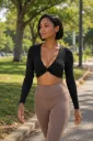 TWIST KNOT WORKOUT CROP TOP