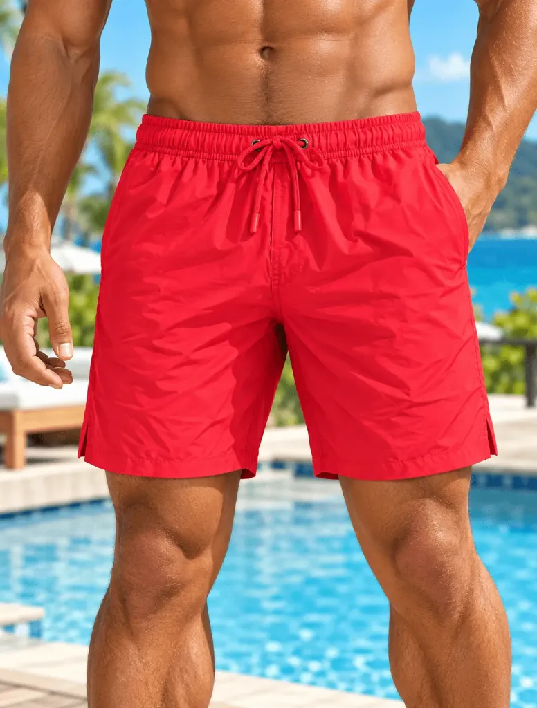 SOLID SWIM TRUNKS