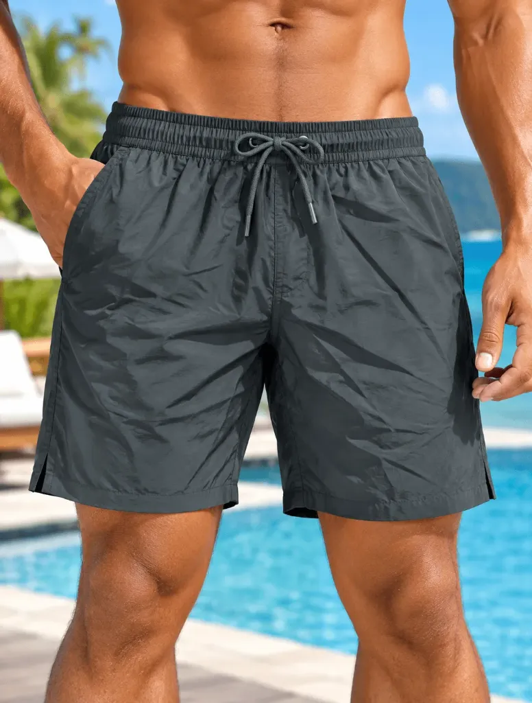 SOLID SWIM TRUNKS