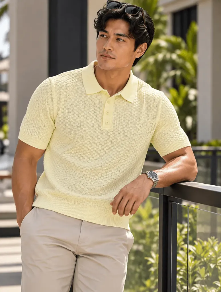 POPCORN KNITTED POLO