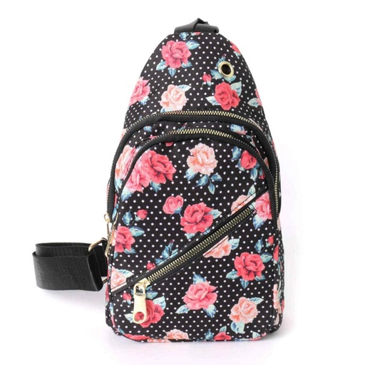 [NFBG1908] FLORAL CROSSBODY SLING BAG