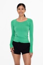 PERFORATED LONG SLEEVE TOP
