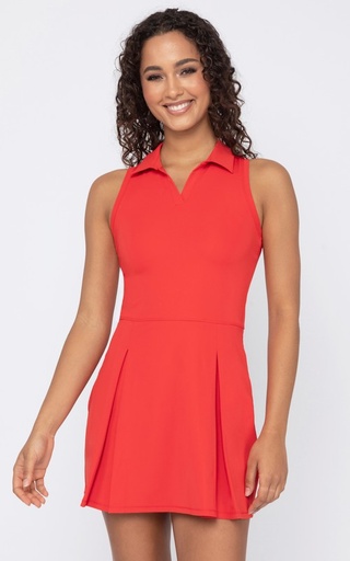 COLLAR PLEATED TENNIS DRESS