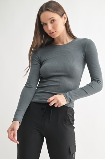 ESSENTIAL MICRO RIBBED TOP