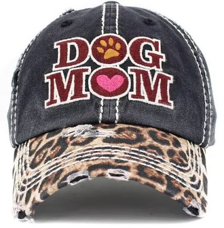 [KBV-1391] DOG MOM LEOPARD CAP