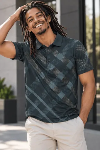 ICONIC CHECKERED POLO